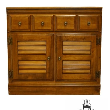 Heywood Wakefield Solid Hard Rock Maple Colonial Style 32" Shutter Door Wall Cabinet 011-00 