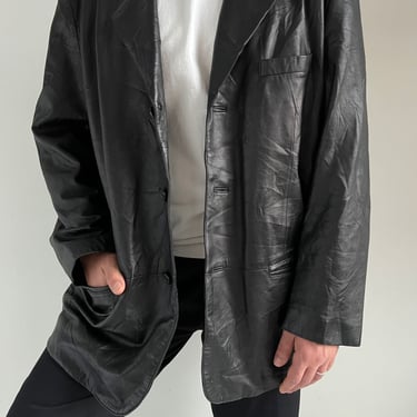 Vintage Onyx Leather Sports Jacket