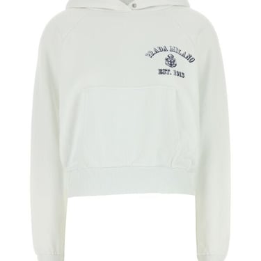 Prada Women White Cotton Sweatshirt