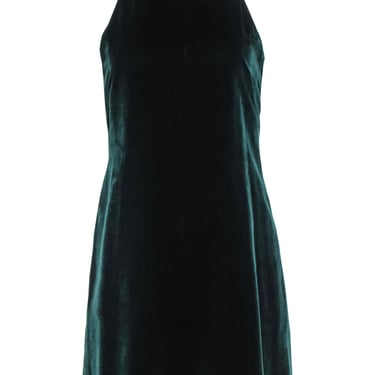Nicole Miller - Green Velvet Sleeveless Mini Dress Sz 6