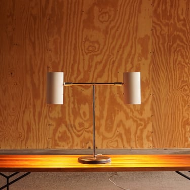 Modernist Kovacs Double Head Table Lamp 