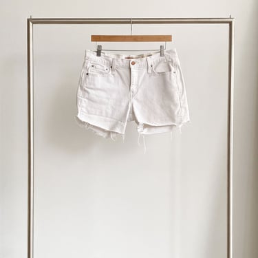 White Cutoff Denim Shorts