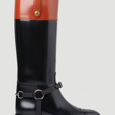 Gucci Women Zelda Harness Knee High Riding Boots