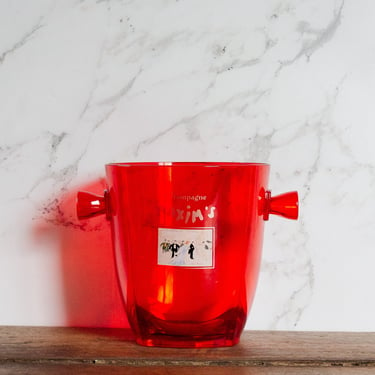 rare vintage french maxim's red acrylic champagne bucket