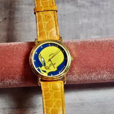 1994 Tweety Bird Wrist Watch Looney Tunes Armitron Warner Brothers Tweety Bird Cartoon Character Collectible Gift Wrist Watch Gift for Her 