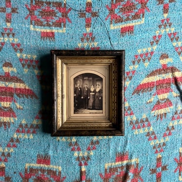 Antique Framed Family Cabinet Card Photo 