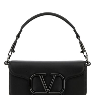 Valentino Garavani Women Black Leather Locã² Clutch