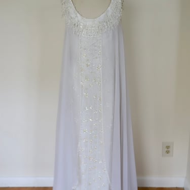 60's Beaded Low Back Swing Bridal Gown