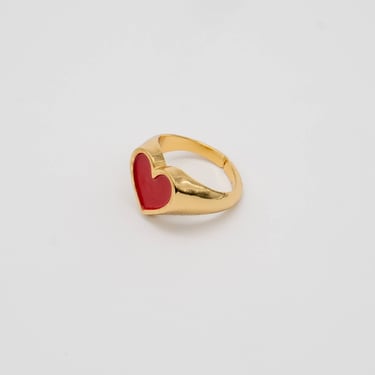 Big red heart ring