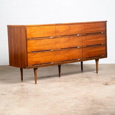Mid Century Modern Credenza Dresser Broyhill 9 Drawer Walnut Mcm Vintage Danish