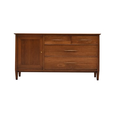 60” American Modernist 5-Drawer Walnut Sideboard | Dresser-Cabinet