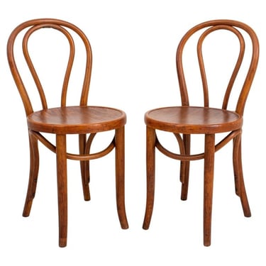 Thonet Attr. Bentwood Side Chairs, Pair