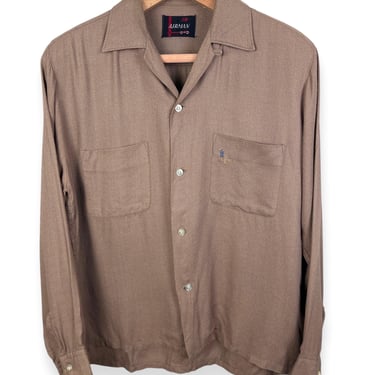 Vintage 1950s AIRMAN Rayon Sport Shirt ~ M ~ Loop / Camp Collar ~ Rockabilly / VLV / Elvis ~ 50s ~ Embroidered 