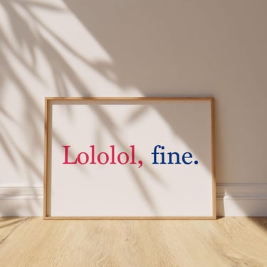 LOL Poster Printable | Minimalistic Colorful Poster | Trendy Posters | Laughing Out Loud | Texting | Funny Poster Print 