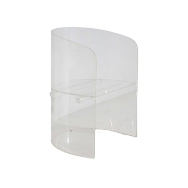 Lucite Barrel Back Chair, 1970s 
