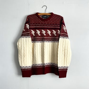 Vintage 80s Jantzen Skier Novelty Sweater Size XL 