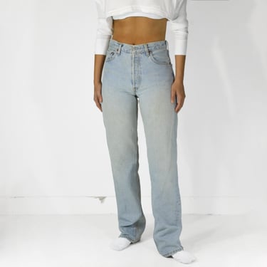 Vintage Levi's 501 Jeans 28.5” Waist | Straight Leg 100% Cotton Denim | 1990s Made in France | Tag W31 x L34 