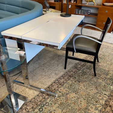 1970’s Pop-Up White & Chrome Desk