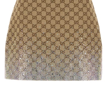 Gucci Women Gg Supreme Fabric Mini Skirt