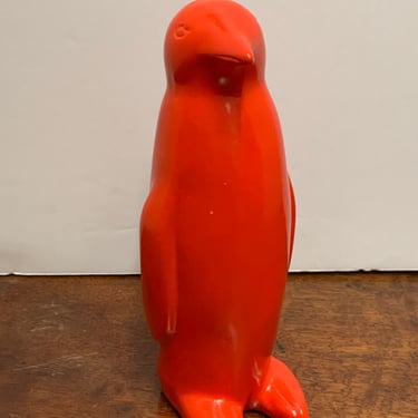 Vintage Stoneware Red Penguin 