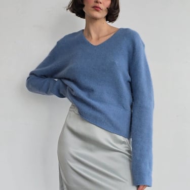 Soft Blue Angora Knit (M)