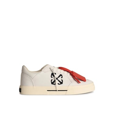 Off-White 'Low Vulcanized Canvas' White Cotton Blend Sneakers Men