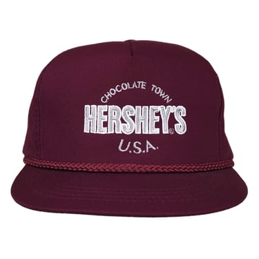 Vintage 90s Chocolate Town USA Hershey Park Pennsylvania Embroidered SnapBack Hat Cap 