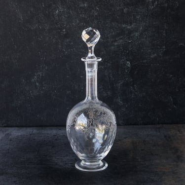 Engraved Glass Decanter