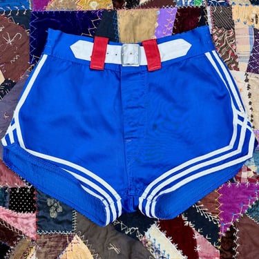 Blue Satin Athletic Shorts