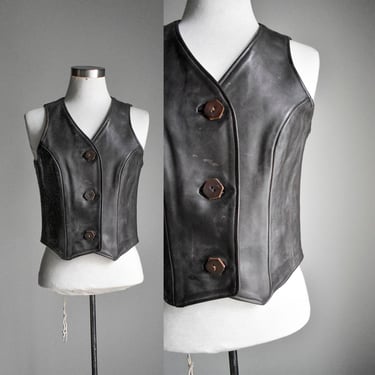 Heavy Vintage Leather Vest 
