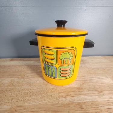 Vintage Enamel Steamer Pot 