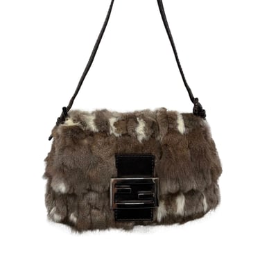 Fendi Fur Mini Mama Baguette Bag