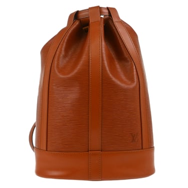 Louis Vuitton Brown Epi Randonnee PM Bucket Shoulder Bag M52353