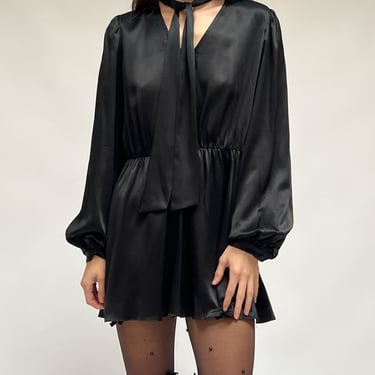 Black Silk Minidress (L)