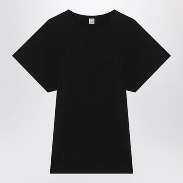 Toteme Black T-Shirt In Organic Cotton Women