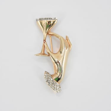 1940s Toast To You brooch 