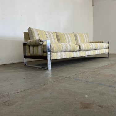 Mid-Century Danish Modern Adrian Pearsall Chrome Craft Associates Sofa 