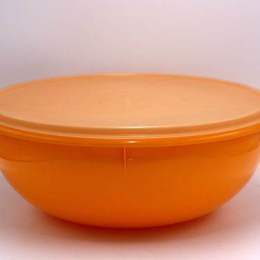 Large Tupperware Bowl with Yellow Lid
