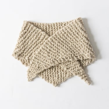 Knitted Safron Scarf in Natural