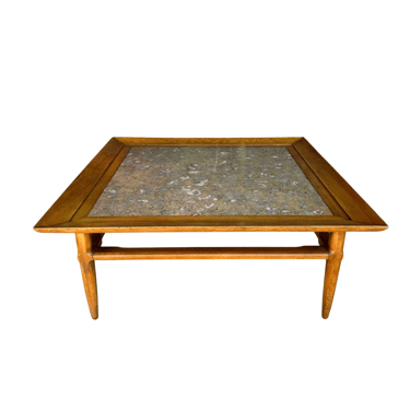 Tomlinson Marble and Pecan Coffee Table