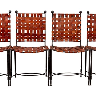 Leather and Iron Salterini Chairs
