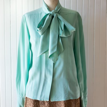 Vintage Chanel Boutique Silk Blouse Small