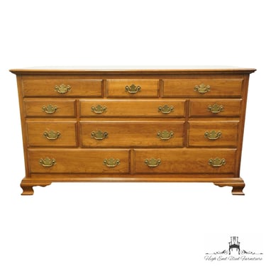 ETHAN ALLEN Georgian Court Solid Cherry 62" Eleven Drawer Dresser 11-5013 - Sheffield Finish 