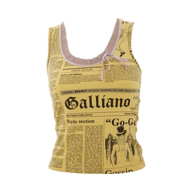 Galliano Yellow Newsprint Tank