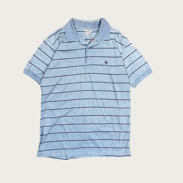 (M) Christian Dior Blue Striped Polo Shirt