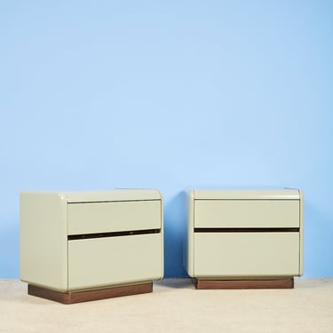 Vintage Lacquered Nightstands