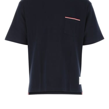 Thom Browne Man Midnight Blue Cotton Oversize T-Shirt