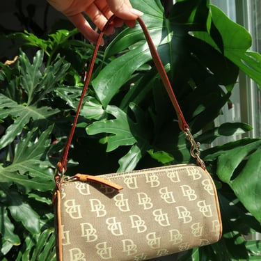 Vintage Dooney &amp; Bourke Monogram Mini Barrel Bag