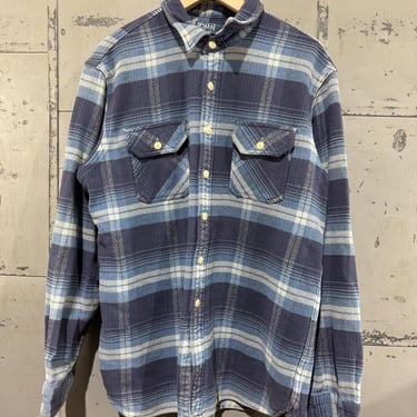 Vintage 90s Polo Ralph Lauren Flannel Work Shirt Heavyweight cotton 
