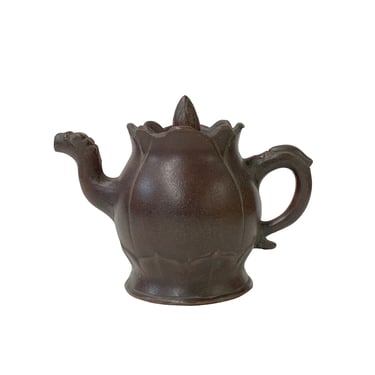 Chinese Brown Yixing Zisha Clay Teapot w Dragon Head Accent ws2589E 